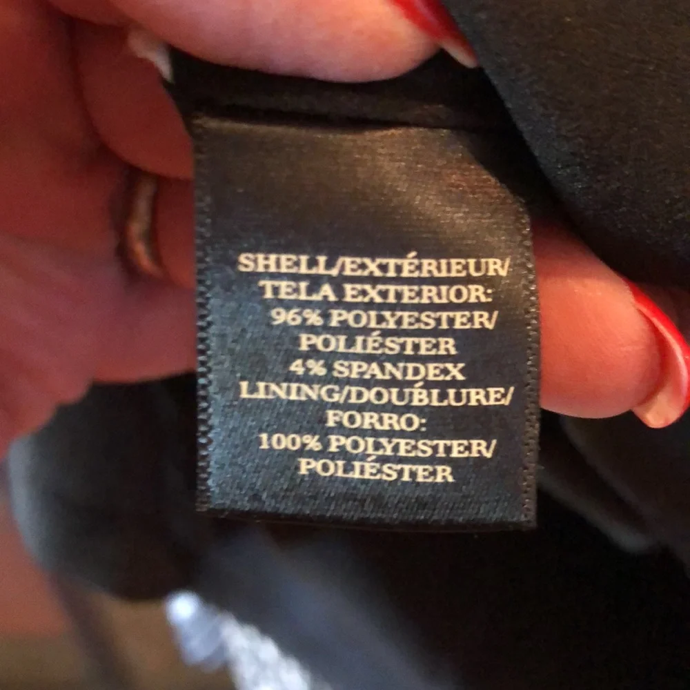 Ann Taylor Sequined Black Skirt Front Pleats, Pockets & Grosgrain Ribbon Waist - Picture 8 of 8